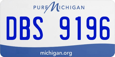 MI license plate DBS9196