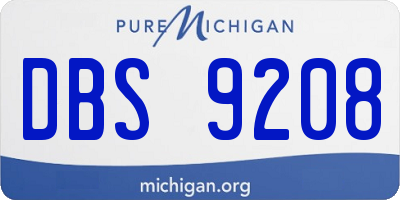MI license plate DBS9208