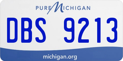 MI license plate DBS9213
