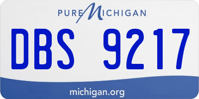MI license plate DBS9217