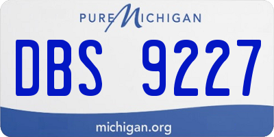 MI license plate DBS9227
