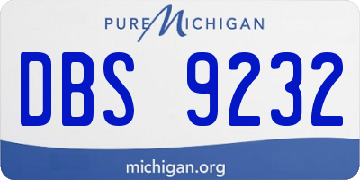 MI license plate DBS9232