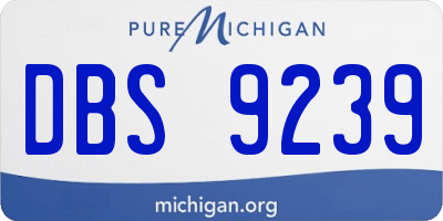 MI license plate DBS9239