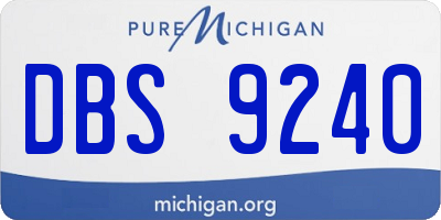 MI license plate DBS9240
