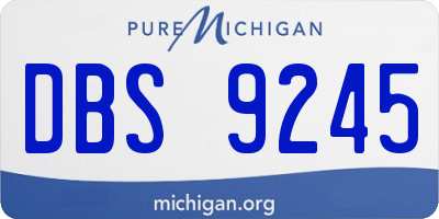 MI license plate DBS9245