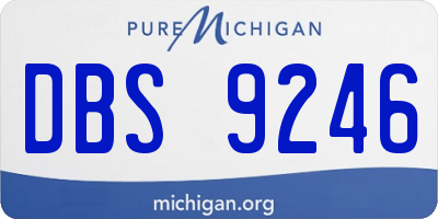 MI license plate DBS9246