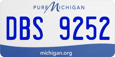 MI license plate DBS9252