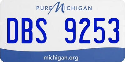 MI license plate DBS9253