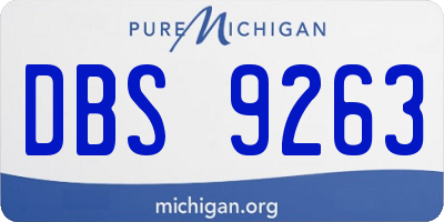MI license plate DBS9263