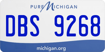 MI license plate DBS9268
