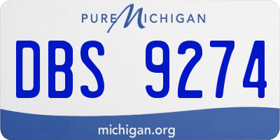 MI license plate DBS9274