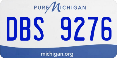 MI license plate DBS9276