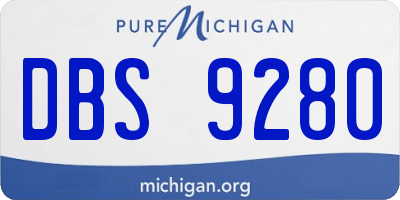 MI license plate DBS9280