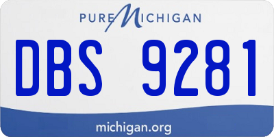 MI license plate DBS9281
