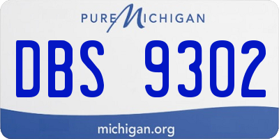 MI license plate DBS9302