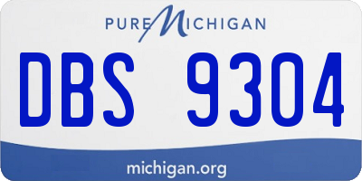 MI license plate DBS9304
