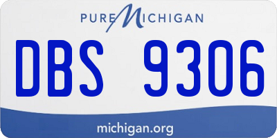 MI license plate DBS9306