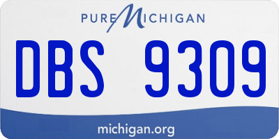 MI license plate DBS9309