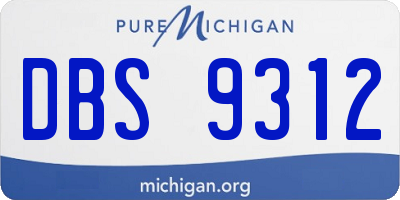 MI license plate DBS9312