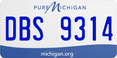 MI license plate DBS9314