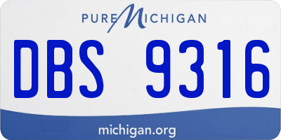 MI license plate DBS9316