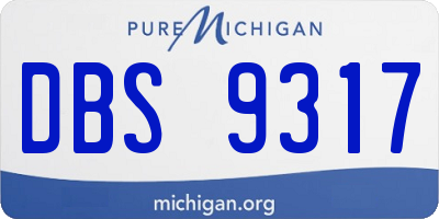 MI license plate DBS9317
