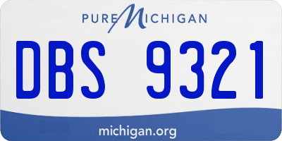 MI license plate DBS9321