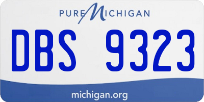 MI license plate DBS9323