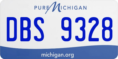 MI license plate DBS9328
