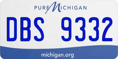 MI license plate DBS9332