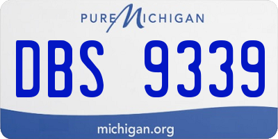 MI license plate DBS9339
