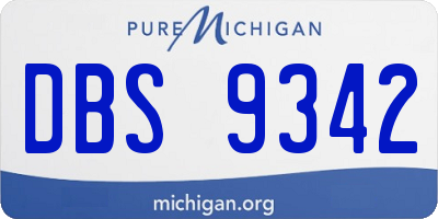 MI license plate DBS9342