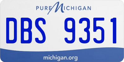 MI license plate DBS9351