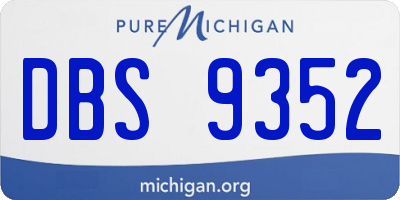 MI license plate DBS9352