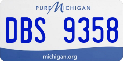 MI license plate DBS9358