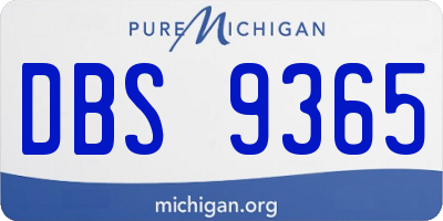 MI license plate DBS9365