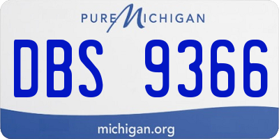 MI license plate DBS9366