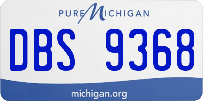 MI license plate DBS9368
