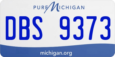 MI license plate DBS9373