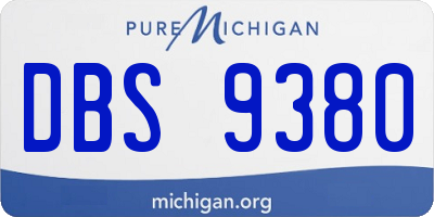 MI license plate DBS9380