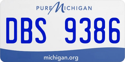 MI license plate DBS9386