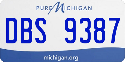 MI license plate DBS9387