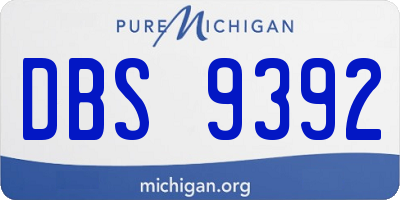 MI license plate DBS9392