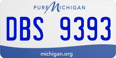 MI license plate DBS9393