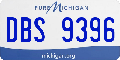 MI license plate DBS9396