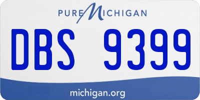 MI license plate DBS9399