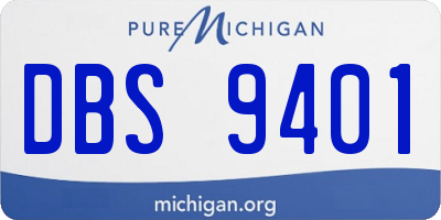 MI license plate DBS9401