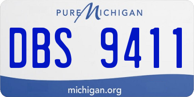 MI license plate DBS9411