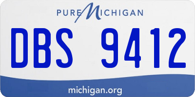 MI license plate DBS9412