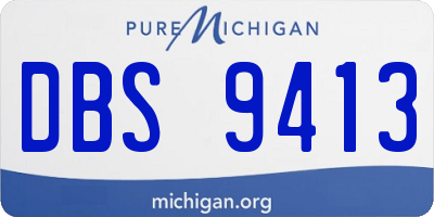 MI license plate DBS9413
